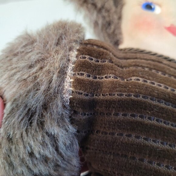 Vintage Fabric with DOLL FACE MUFF Hand Warmer Children's Size "Fur" - Picture 7 of 9